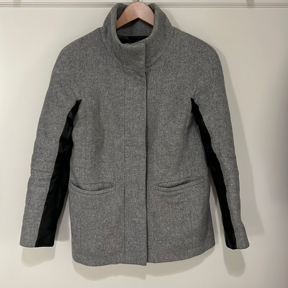 DANIER Wool and Leather Coat